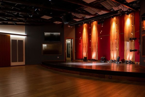 Our indoor stage is an intimate listening room and recording stage.